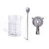 Houdini 3pc Cocktail Stir Set with Mixing Glass, Strainer and Spoon - 3 of 4