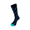 Teal and Black Guitar Patterned Socks from the Sock Panda (Men's Sizes Adult Large) - 4 of 4