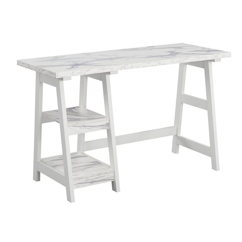 Breighton Home Trinity Trestle Style Desk with Built-In Shelves, 1 of 10