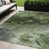 Green And Ivory Abstract Washable Indoor Outdoor Area Rug - 2 of 4