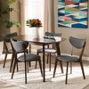 5pc Hadrea Mid Century Modern Dining Set with Foam Padded Chairs - Baxton Studio - 4 of 4