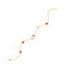 Sanrio Hello Kitty Womens Yellow Gold Plated Letter Bracelet - Cubic Zirconia Initial Bracelet - Officially Licensed - 4 of 4