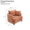 Chenille Accent Chair with Storage Ottoman, Upholstered Armchair Reaging Chair Barrel Chair - ModernLuxe - 3 of 4