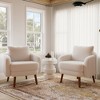 Lily, Thickened Upholstered Bouclé Lounge Chair,29.52" W x 27.16" D x 27.95" H,White - 4 of 4
