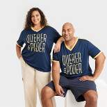 Latino Heritage Month Adult Short Sleeve Athletic 'Querer es Poder' Graphic T-Shirt - Blue