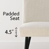 5-Piece Modern Dining Set,47" Rectangular Dining Table Wood Top with Upholstered Linen Dining Chairs for Dining Room, Living Room-Tanpinhause - 4 of 4