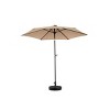 9FT Outdoor Patio Double Sided Umbrella With 6 Steel Ribs,Table Umbrella With Push Button Tilt And Crank,Base Not Included-Coolbibila - 2 of 4