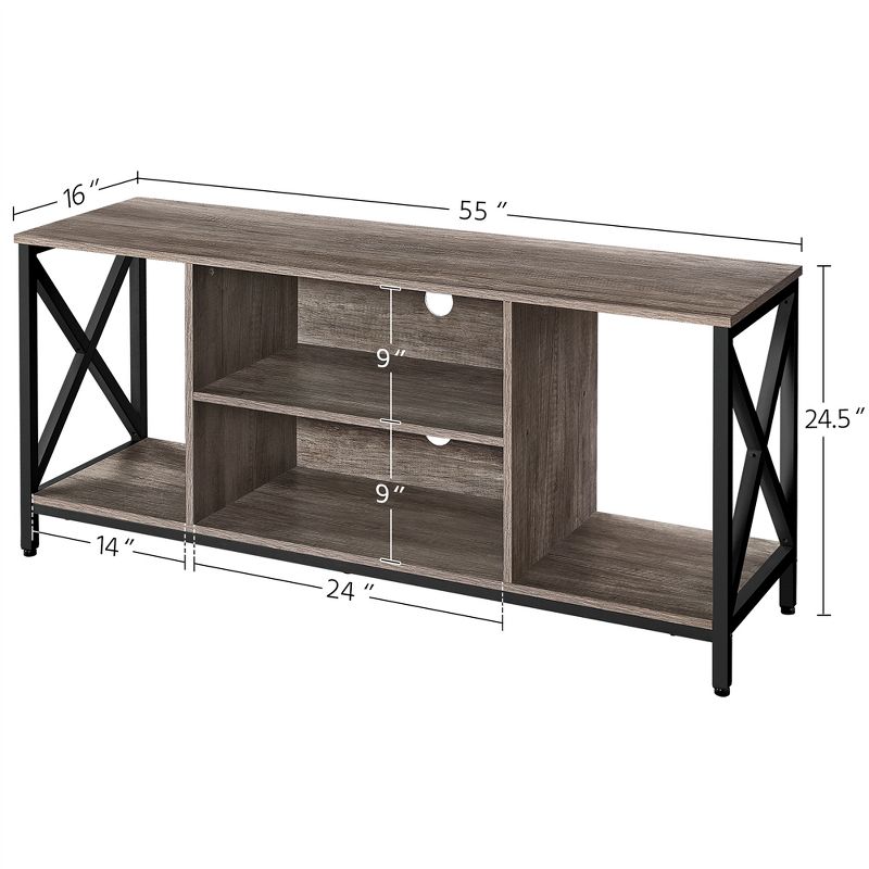 Yaheetech 55-Inch Wide TV Stand TV Console Table for 60-Inch TV, 3 of 8