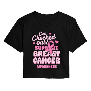 Women's - Instant Message - Get Checked Out Cropped Graphic T