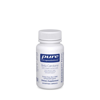 Pure Encapsulations Beta Carotene (with Mixed Carotenoids) - Hypoallergenic Antioxidant and Vitamin A Precursor Supplement - 90 Softgel Capsules