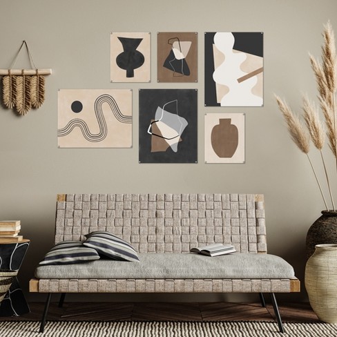 Americanflat Neutral Tones Minimalist Abstract By The Print Republic - 2  Piece Framed Wall Art Set : Target