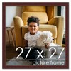 PosterPalooza | Square Minimalist Brown Picture Frame - UV Acrylic, Foam Board Backing, Hanging Hardware - 2 of 4