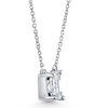 Pompeii3 Diamond "J" Initial Pendant 18" Necklace 14K White Gold Lab Created - 2 of 4