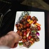 Outset Non-Stick Carbon Steel Kabob Grill Basket with Hardwood Handle Set of 4 - Black - 4 of 4