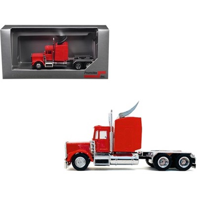 Kenworth W900 Sleeper Cab Red 1/87 (HO) Scale Plastic Model Car by Promotex