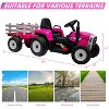 Garvee 12V Kids Electric Tractor with Trailer Remote Control 7-LED Lights MP3 Player and EVA Tires - 4 of 4
