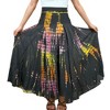 Agan Traders Women's Boho Summer Tie-dye High Waistband A Line Flared Maxi Skirt - 4 of 4
