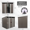 LOVMOR 6ft x 5ft Outdoor Metal Storage Transparent plate - 3 of 4