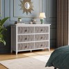 Whizmax 6 Drawers Dresser for Bedroom, Modern Closet Chest with Waveform Fluted Dresser, For Hallway Closet Bedroom Living Room - 3 of 4