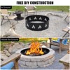 16.9 * 16.9 * 3.9 Inch Stainless Steel  Portable Mantelpiece and Ring, for Camping and Garden Meetings,Fireplace and Barbecue - 3 of 4