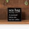 Slickblue Funny Mermaid Wood Sign, Routed Slot for Hanging, Wall or Shelf Decor, Rustic Look, 7x7 Size, Color Options - 2 of 3