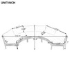 Patio Furniture Set, 3 Piece Curved Outdoor Conversation Set, All Weather Sectional Sofa with Cushions - 3 of 3