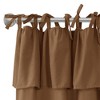 Awesome Home  Recycled Cotton Blend Ruffle Tie Top Curtains Pair - 2 of 4