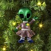 5.25" Christmas Fabric Metallic Alien Ornament - Wondershop™ - 2 of 3