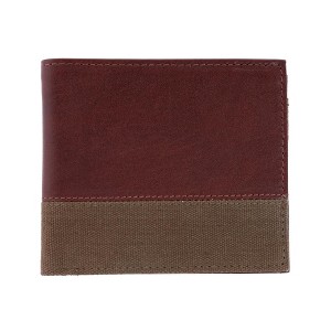 Trafalgar Men's Charing Cross RFID Leather & Canvas Bifold Wallet - 1 of 3