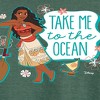 Women's - Disney - Take Me To The Ocean Lightweight French Terry Wide Neck Long Sleeve Shirt - 2 of 4
