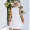 Women's Elegant White Sleeveless Ruffle Trim Dress - Cupshe - 4 of 4
