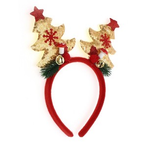 Unique Bargains Exquisite Halloween Headband 4.72" Diameter Gold Tone Red 1 Pc - 1 of 4