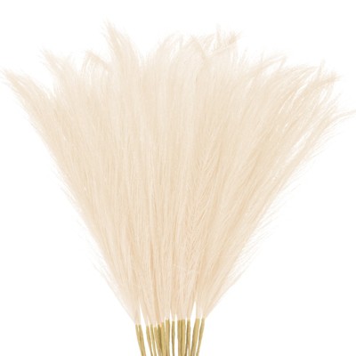 Unique Bargains Dried Plants Artificial Durable Small Fluffy Pampas Grass for Home, Office, Party 20 Pcs 21.7 Inch