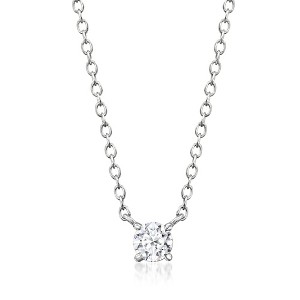 Ross-Simons 0.15 Carat Lab-Grown Diamond Solitaire Necklace in Sterling Silver - 1 of 4