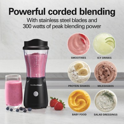 Black 14oz Single-Serve Blender with Travel Lid