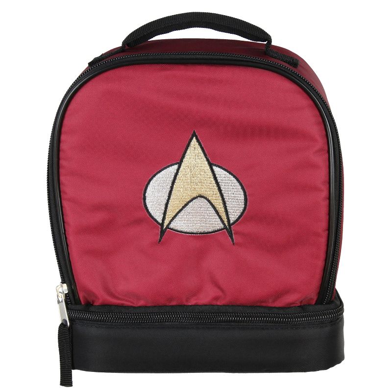 Star Trek The Next Generation Picard Dual Compartment Insulated Lunch Box Bag Red, 5 of 11