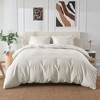 Peace Nest Solid Faux Linen Duvet Cover Set - 2 of 4