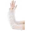 INSPIRE CHIC Women's Lace Floral Pearl Bowknot Polka Point Arm Fingerness Length Sleeves for Elegant Bridge Wedding Gloves 1 Pair - 4 of 4