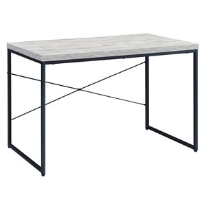 NicBex 47.5" Writing Desk with Metal Sled Base Rustic Industrial Home Office Computer Work Desk for Living Room & Study - 1 of 4