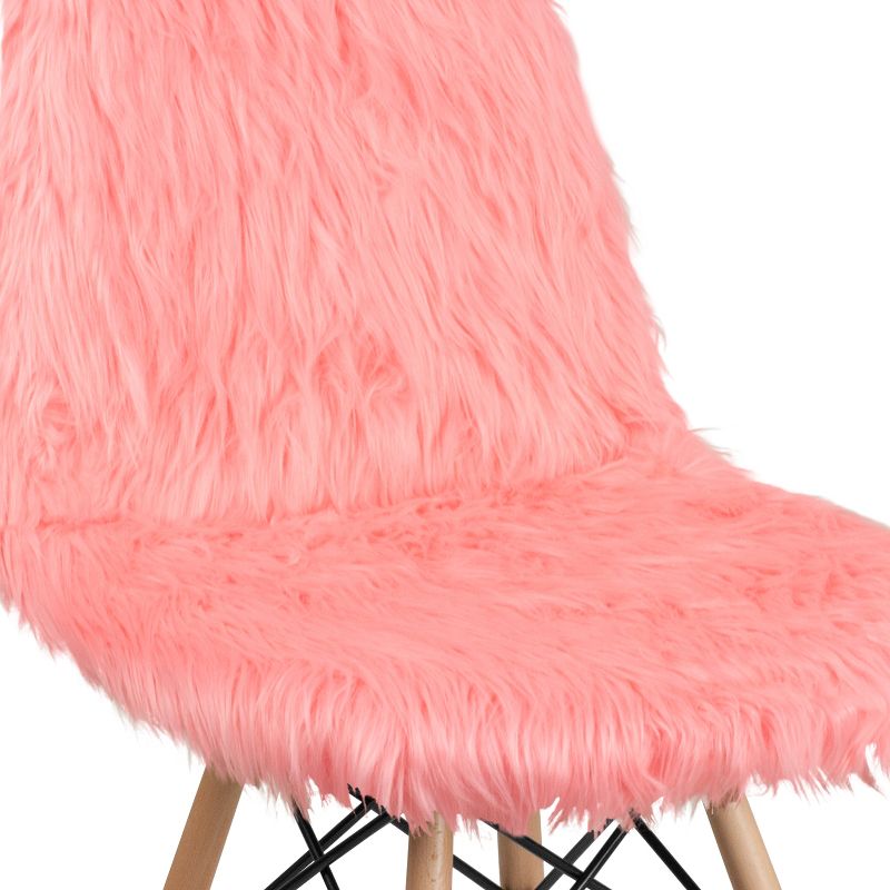 Emma and Oliver Shaggy Dog Fur Accent Chair, 5 of 11