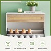 Rattan Shoe Cabinet, 2 Flip Doors with 1 Drawer, Shoe Cabinet with Metal Feet and Adjustable Shelves, for Entrance, Hallway, Living Room - 2 of 4