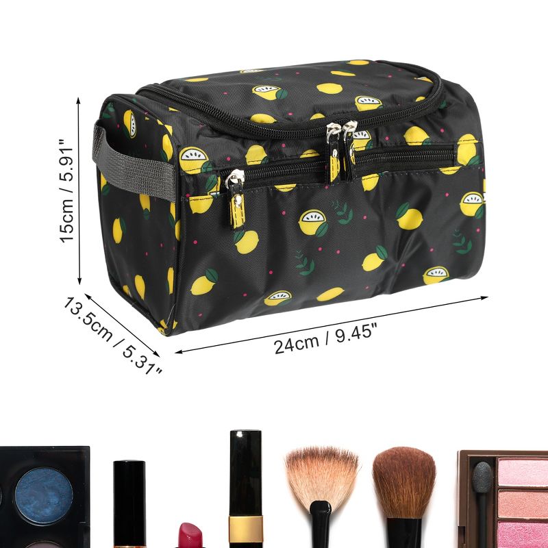 Unique Bargains Travel Makeup Bag Travel Toiletry Organizer Makeup Brush Holder Oxford Cloth, 4 of 7