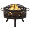 vidaXL Rustic Fire Pit with Poker 29.9Inch XXL Steel - 2 of 4