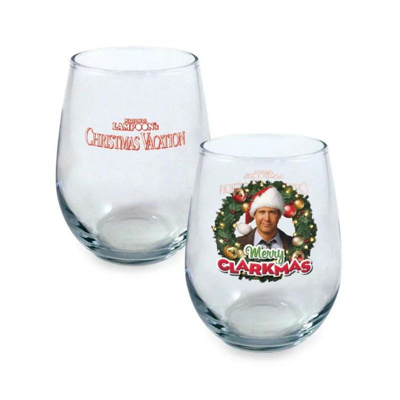 ICUP, Inc. National Lampoon's Christmas Vacation Merry Clarkmas 21oz Stemless Glass 4-Pack, 5 of 7