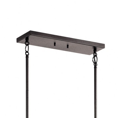 Anvil Iron and Weathered Zinc 6-Light Industrial Chandelier