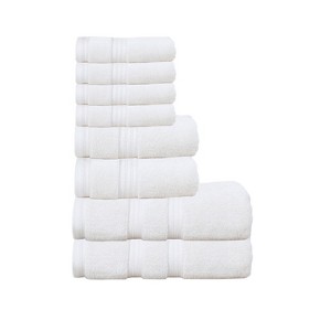 Home Weavers Elegance Essentials 550GSM 100% Cotton Zero Twist Super Absorbent Bath Towel Set - 1 of 4