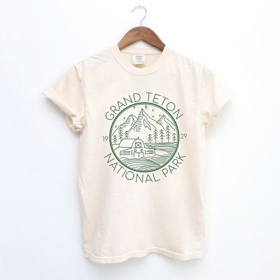 Simply Sage Market Women's Grand Teton National Park Short Sleeve Garment Dyed Tee