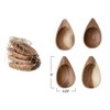 Storied Home Almond Shaped Acacia Wood Trays, Set of 4, Natural - 2 of 3