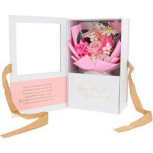 Pavilion Gift Company - Grandma - Pink Preserved Floral Bouquet - Artificial Stems - 1 of 4