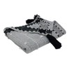 Saro Lifestyle Banded Border Tassel Throw, 50x60 inches, Black - 4 of 4